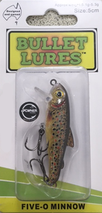 Bullet Lures Five-O Minnow Sinking (Brown Trout)