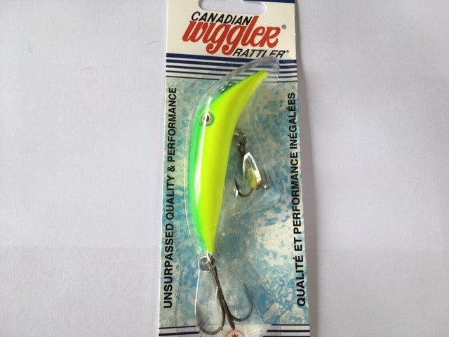 Canadian Wiggler - Flatfish Rattler (Chartreuse Green) – Trophy