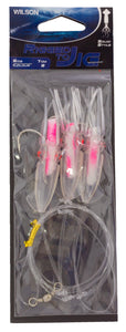 Wilson Rigged to Jig - Three Hook Squid Style Rig - Colour #2