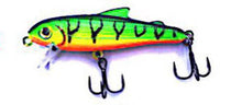 Load image into Gallery viewer, Bullet Lures Five-O Minnow Suspending + Rattling (Fire Tiger)