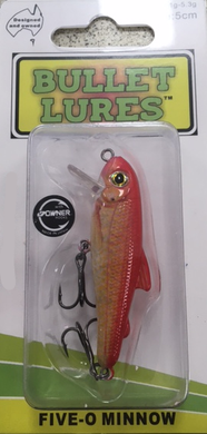 Bullet Lures Five-O Minnow Suspending + Rattling (Gold Fish)