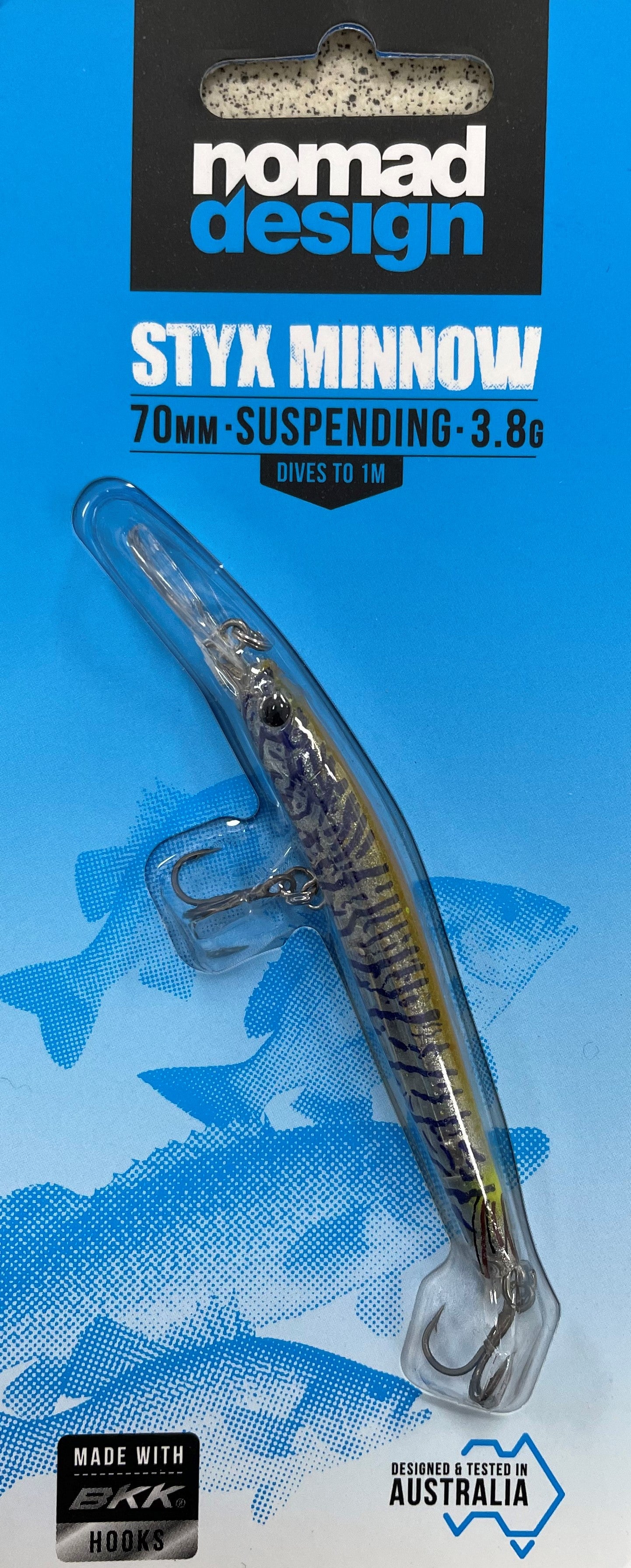 Nomad Design Styx Minnow 70mm Suspending  - Holographic Purple Shrimp