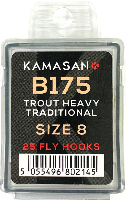 Kamasan B175 Trout Heavy Traditional Fly Hooks (Size 8)