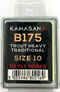Kamasan B175 Trout Heavy Traditional Fly Hooks (Size 10)
