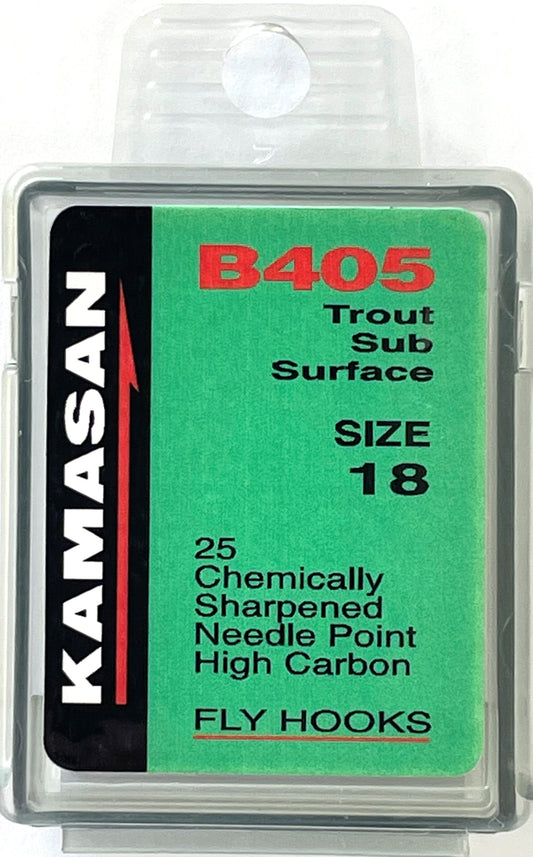 Kamasan B405 Trout Sub Surface Fly Hooks (Size 18)