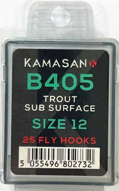 Kamasan B405 Trout Sub Surface Fly Hooks (Size 12)