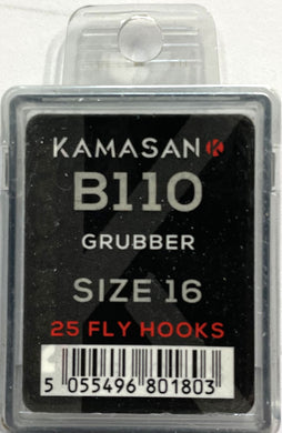 Kamasan B110 Grubber Fly Hooks (Size 16)