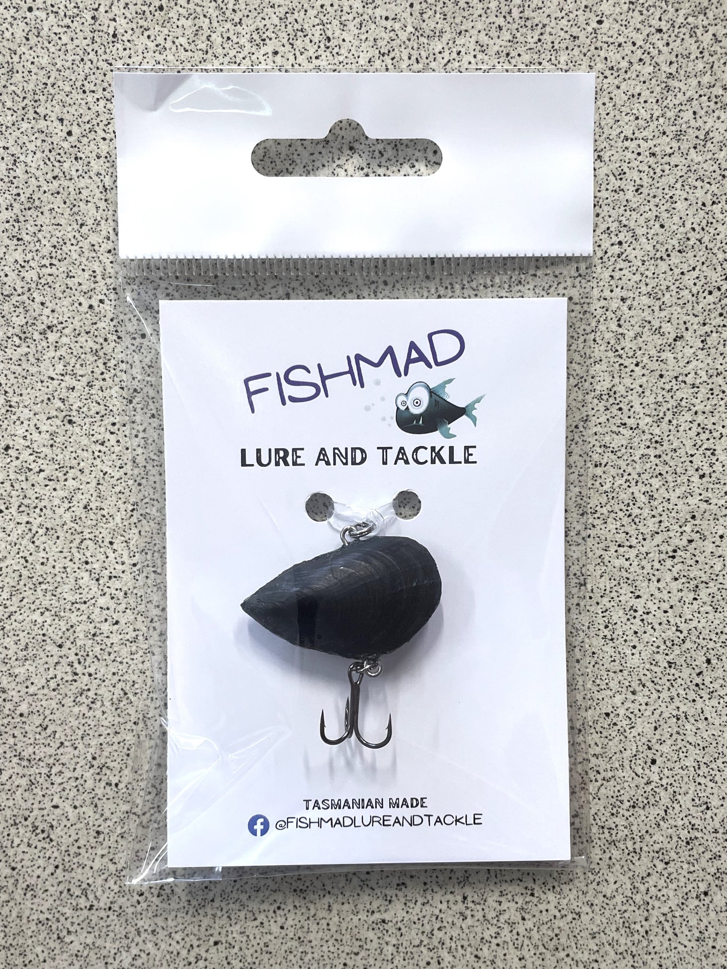 Fishmad Mussel Lure - Natural Black - Small