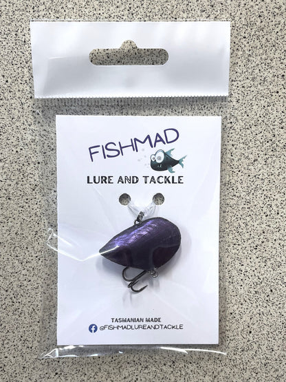 Fishmad Mussel Lure - Shimmer Purple - Small