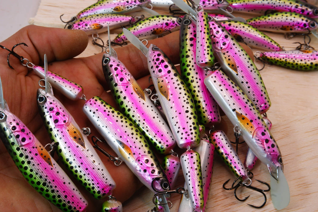 PAN Handmade Lures 100mm 12g Jointed - Rainbow Trout