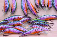 Load image into Gallery viewer, PAN Handmade Lures 72mm 8g Sinking - Purple Yamame
