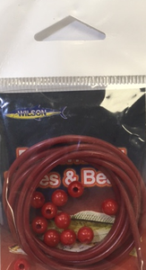 Wilson Whiting Tube and Beads - Red
