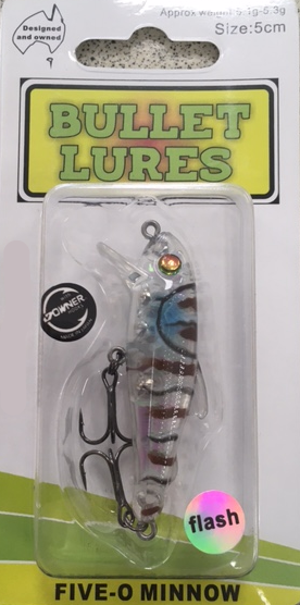 Bullet Lures Five-O Minnow Suspending + Rattling (King Prawn)