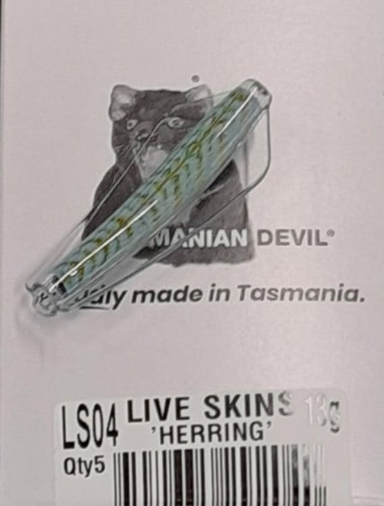Tasmanian Devil 13.5g 'Live Skins' - LS04 Herring – Trophy Trout