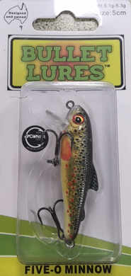 Bullet Lures Five-O Minnow Sinking (Mountain Trout)