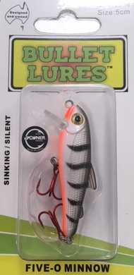 Bullet Lures Five-O Minnow Suspending + Rattling (Pacey's Perch)