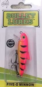 Bullet Lures Five-O Minnow Suspending + Rattling (Pink Tiger)