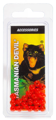 Tasmanian Devil Red Beads 6mm - 20pk