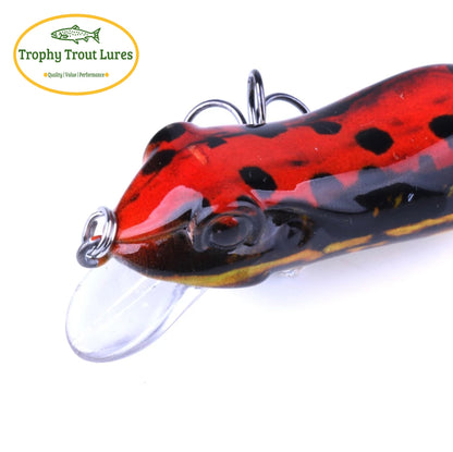 60mm 10g Hard Body Frog - Red – Trophy Trout Lures and Fly Fishing
