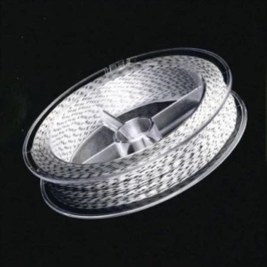 Hi Vis Braided Dacron Backing Line - 50m 20lb (White & Black)