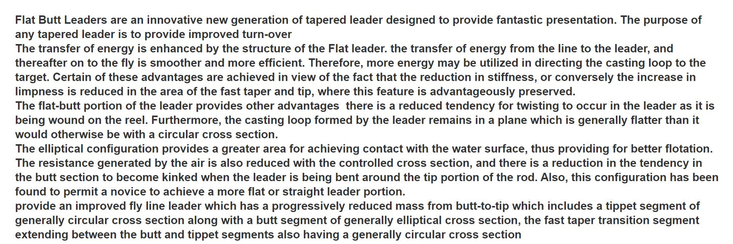 Flat Butt Tapered Leader 9ft 6X - Yellow to Clear