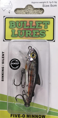Bullet Lures Five-O Minnow Sinking (Salmon Parr)