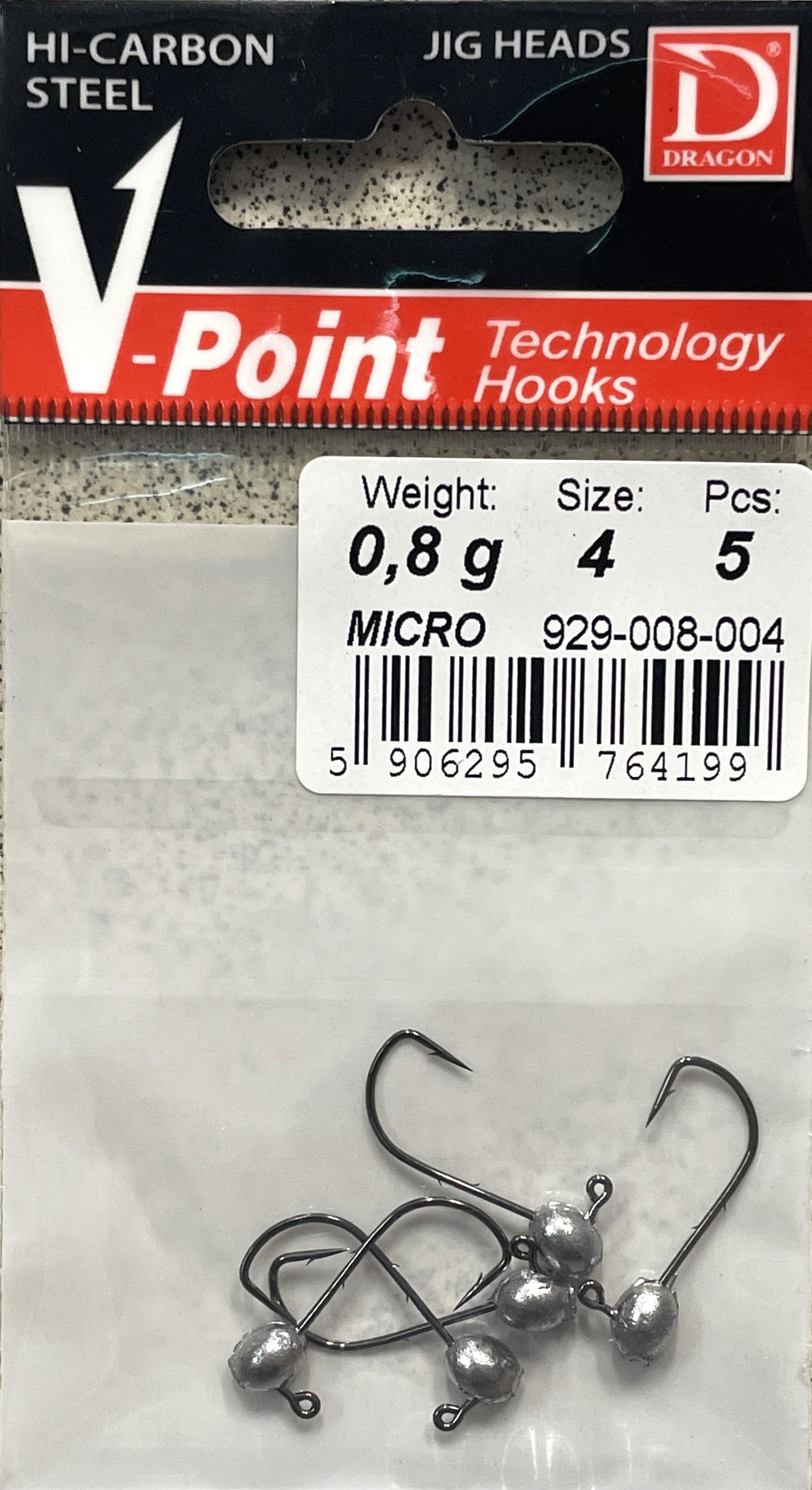 Dragon Jig Head V-Point Micro - Hook #4 / 0.8g – Trophy Trout