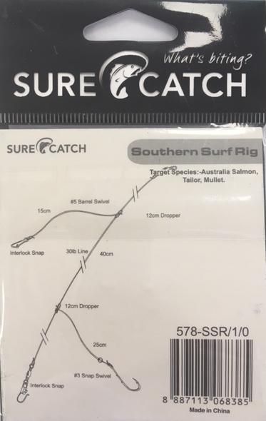Sure Catch Fish Rigs SureCatch Southern Surf Rig (Size 1/0 Hook) – Trophy Trout Lures and ...