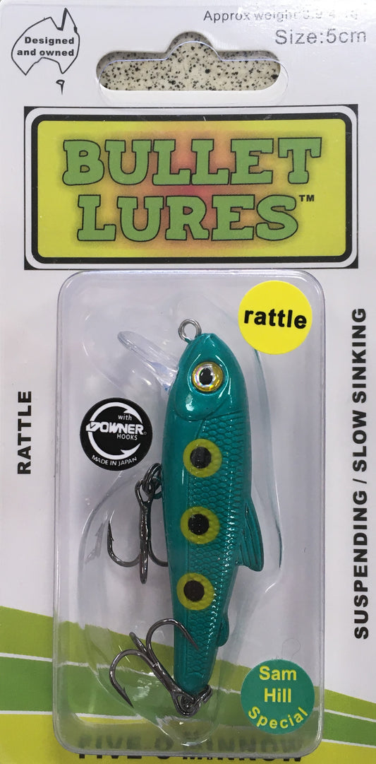 Bullet Lures Five-O Minnow Suspending + Rattling (Cudge Frog)