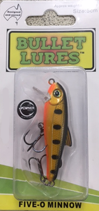 Bullet Lures Five-O Minnow Sinking (Yellow Pearl)