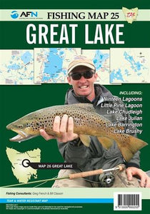 Tasmania Great Lake : AFN Fishing Map 25